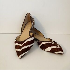 Talbots Animal Print D’Orsay Pointed Toe Flats - 7.5